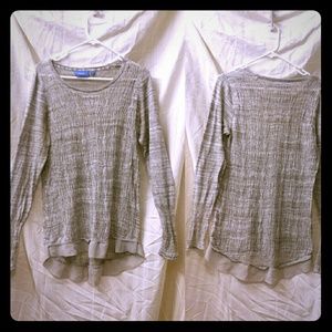 Simply Vera Wang Marbled Sheer Tunic Sweater L